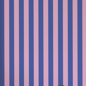 Bold Striped wallpaper - Peel and Stick Wallpaper or Non Pasted Wallpaper / Striped Removable wallpaper / Purple self-adhesive wallpaper