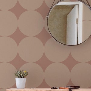 Modern Geometric wallpaper - Peel and Stick Wallpaper or Non Pasted Wallpaper / Geometric Removable wallpaper / Brown wallpaper
