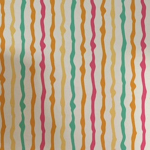 Retro Striped wallpaper - Peel and Stick Wallpaper or Non Pasted Wallpaper / Striped Removable wallpaper / Colorful self-adhesive wallpaper