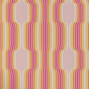 Retro Striped wallpaper - Peel and Stick Wallpaper or Non Pasted Wallpaper / Striped Removable wallpaper / Pink self-adhesive wallpaper