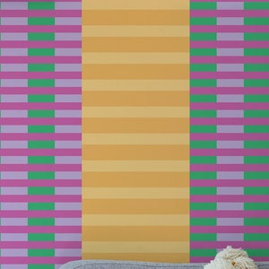 Eclectic Geometric wallpaper - Peel and Stick Wallpaper or Non Pasted Wallpaper / Geometric Removable wallpaper / Colorful wallpaper