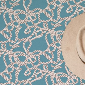 Coastal Coastal Breeze wallpaper - Peel and Stick Wallpaper or Non Pasted Wallpaper / Coastal breeze wallpaper / Blue and white wallpaper