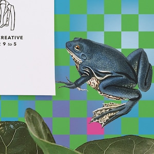 Maximalist Frog wallpaper - Peel and Stick Wallpaper or Non Pasted Wallpaper / Animal Removable wallpaper / Green self-adhesive wallpaper