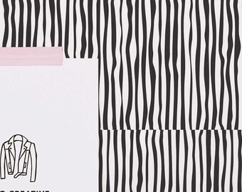 Minimal Lines Tapete - Abziehen und aufkleben-Tapete oder nicht eingefügte Tapete / gestreifte entfernbare Tapete / Schwarz-Weiß-Tapete