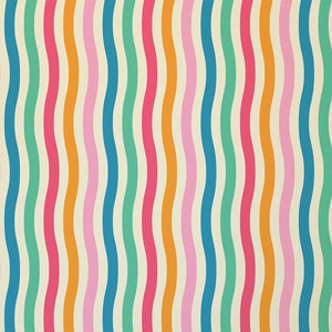 Retro Striped wallpaper - Peel and Stick Wallpaper or Non Pasted Wallpaper / Striped Removable wallpaper / Colorful self-adhesive wallpaper
