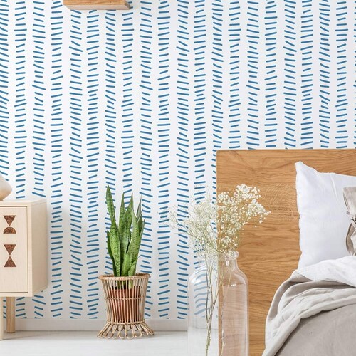 Brush Stroke Peel and Stick Wallpaper / Minimalist Removable Etsy