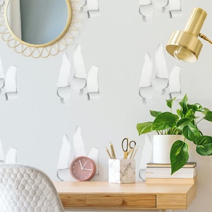 White Torn paper Peel and Stick wallpaper / Torn paper Removable wallpaper / White wallpaper - Self-adhesive or Traditional