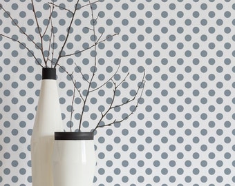 Polka Dot Peel and Stick wallpaper / Dotted Removable wallpaper / Polka dot wallpaper - Self-adhesive or Traditional