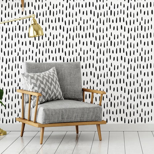 Brush Strokes Peel and Stick Wallpaper / Brush Stroke Raindrop Etsy