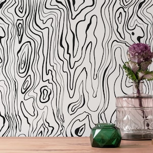 Wood Pattern Peel and Stick wallpaper / Faux Wood Removable wallpaper / Rustic Wood wallpaper - Self-adhesive or Traditional