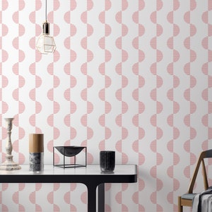 Geometric Peel and Stick wallpaper / Mid-century Removable wallpaper / Geometric wallpaper - Self-adhesive or Traditional