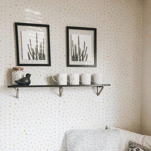 Lines and Dots Peel and Stick wallpaper / Minimalist Removable wallpaper / Simple wallpaper - Self-adhesive or Traditional