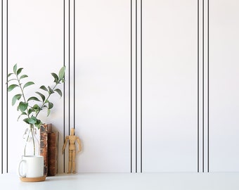 Striped Peel and Stick wallpaper / Black and white Stripes Removable wallpaper / Minimalist wallpaper - Self-adhesive or Traditional