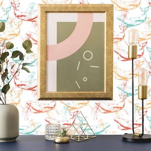 Whales Peel and Stick wallpaper / Nautical Removable wallpaper / Blue and white wallpaper - Self-adhesive or Traditional