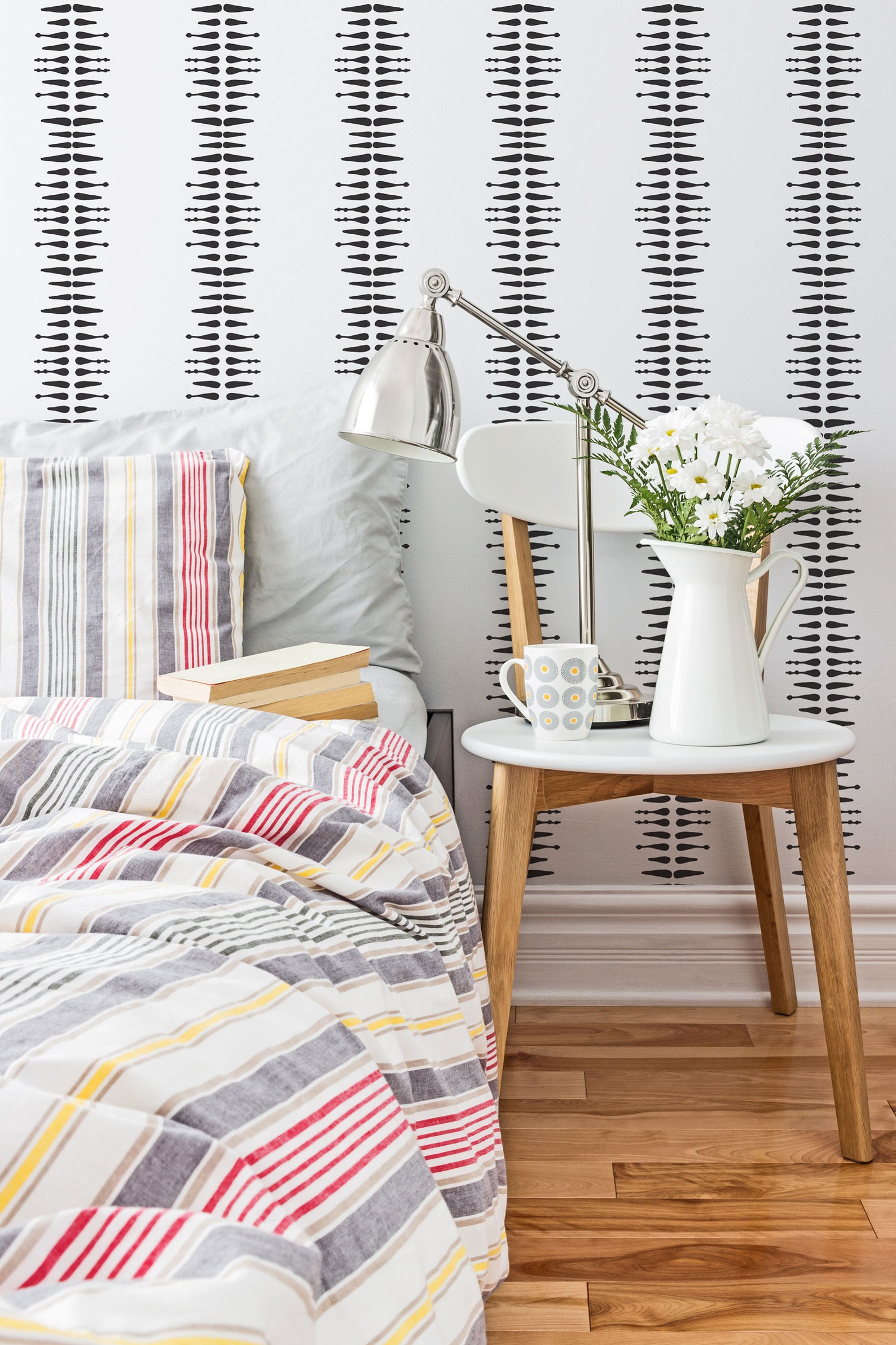 Tribal Peel and Stick wallpaper / Boho Removable wallpaper / - Etsy España