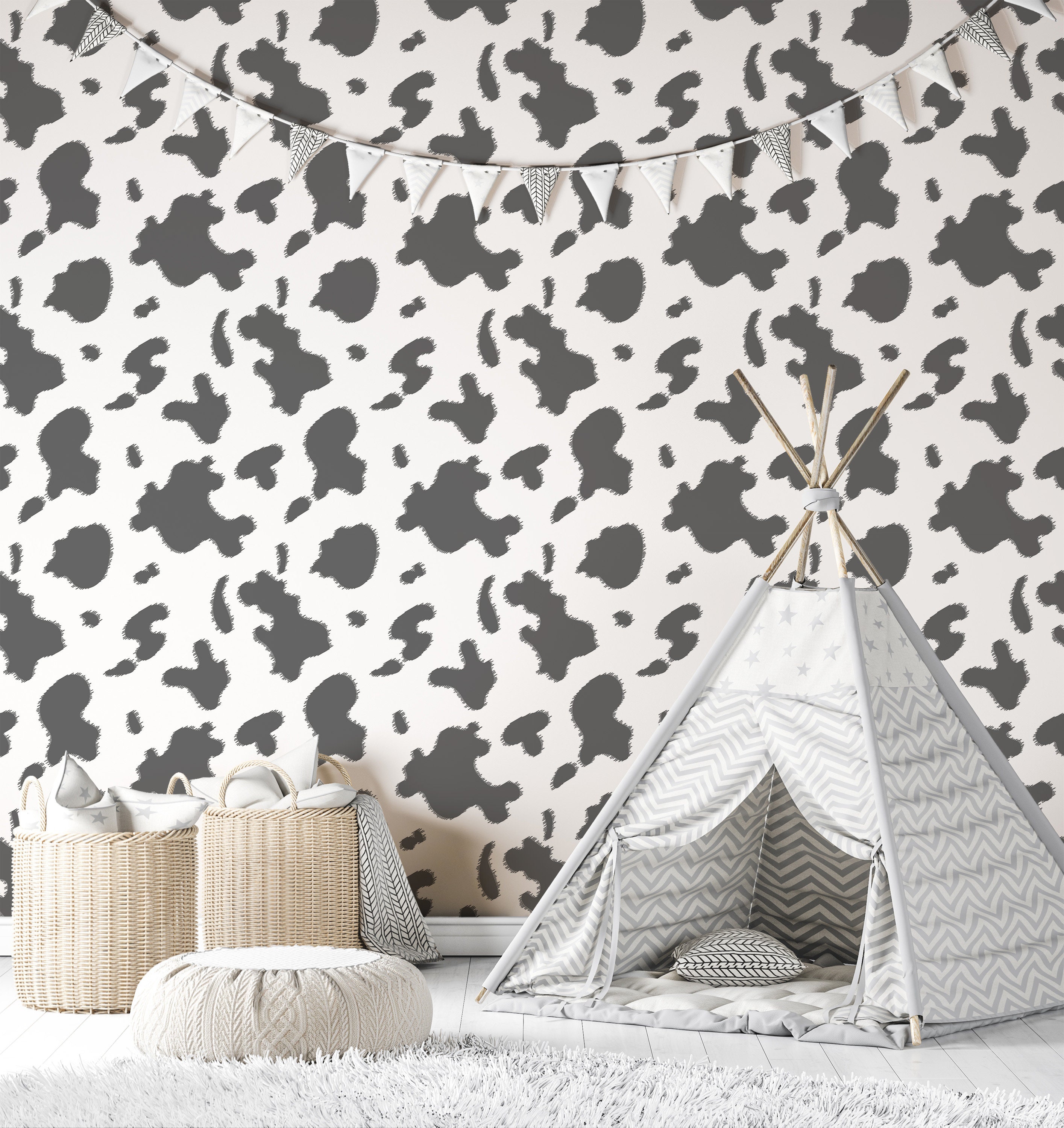 LIFAVOVY Removable Wall Paper Peel and Stick Wallpaper Cow Print Decorative  Self Adhesive Shelf Liner Roll 17.7 x 393