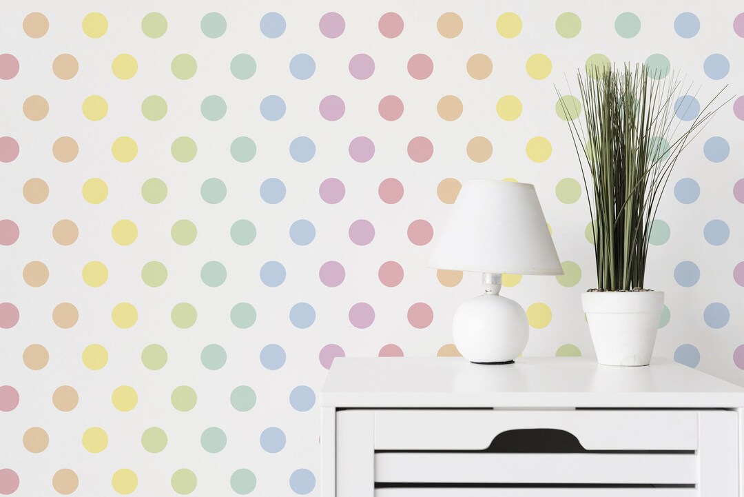 Manhattan Comfort Polka Dot Peel And Stick Wallpaper - Removable Self-Adhesive Wall Covering