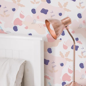 Modern shapes Peel and Stick wallpaper / Abstract Removable wallpaper / Modern wallpaper - Self-adhesive or Traditional