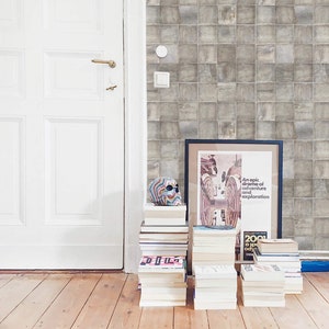 Stone Tile Peel and Stick wallpaper / Rustic Removable wallpaper / Faux Stone Mosaic wallpaper - Self-adhesive or Traditional