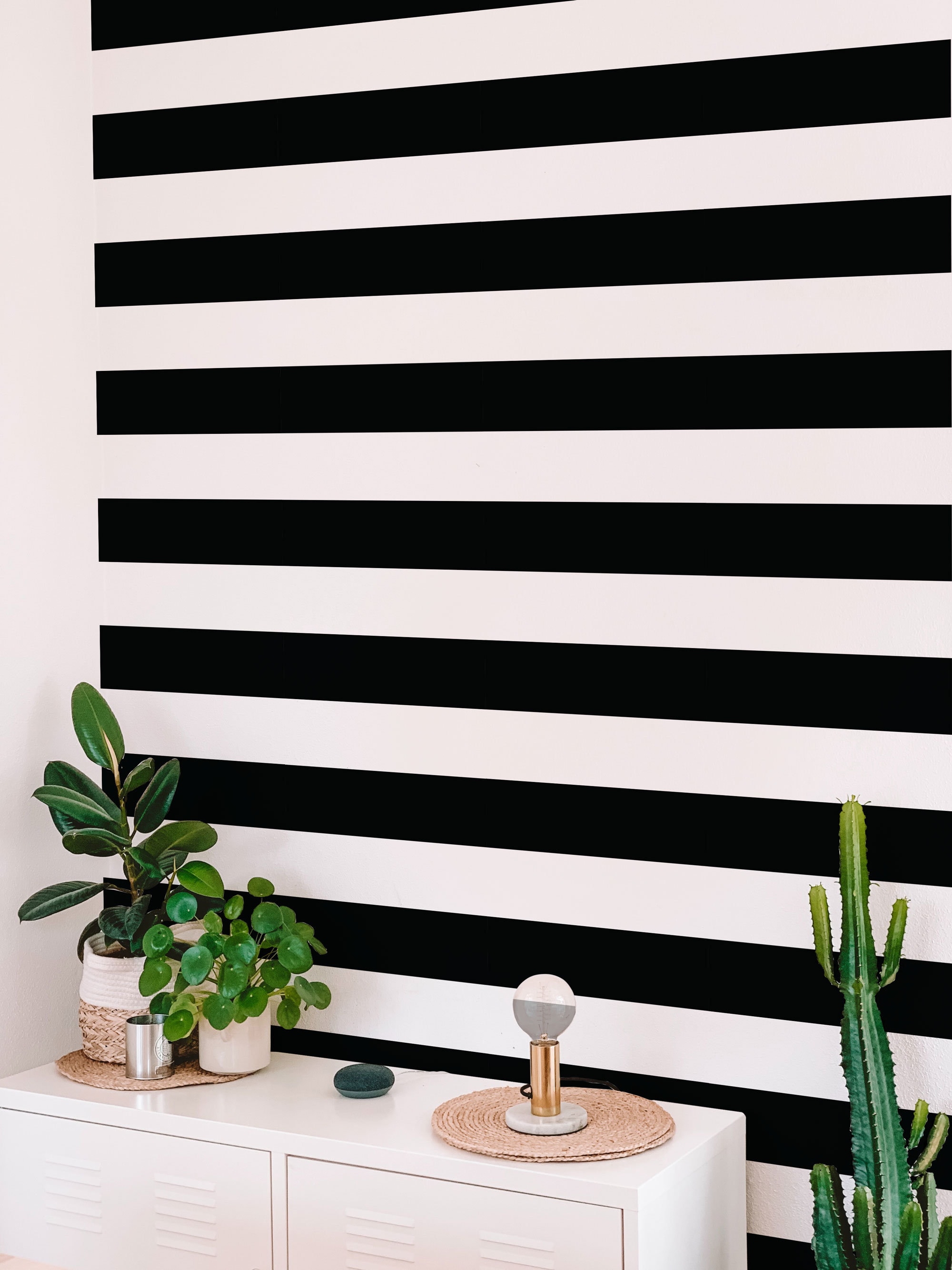 Black and White Horizontal Striped Removable Wallpaper / Bold Etsy UK