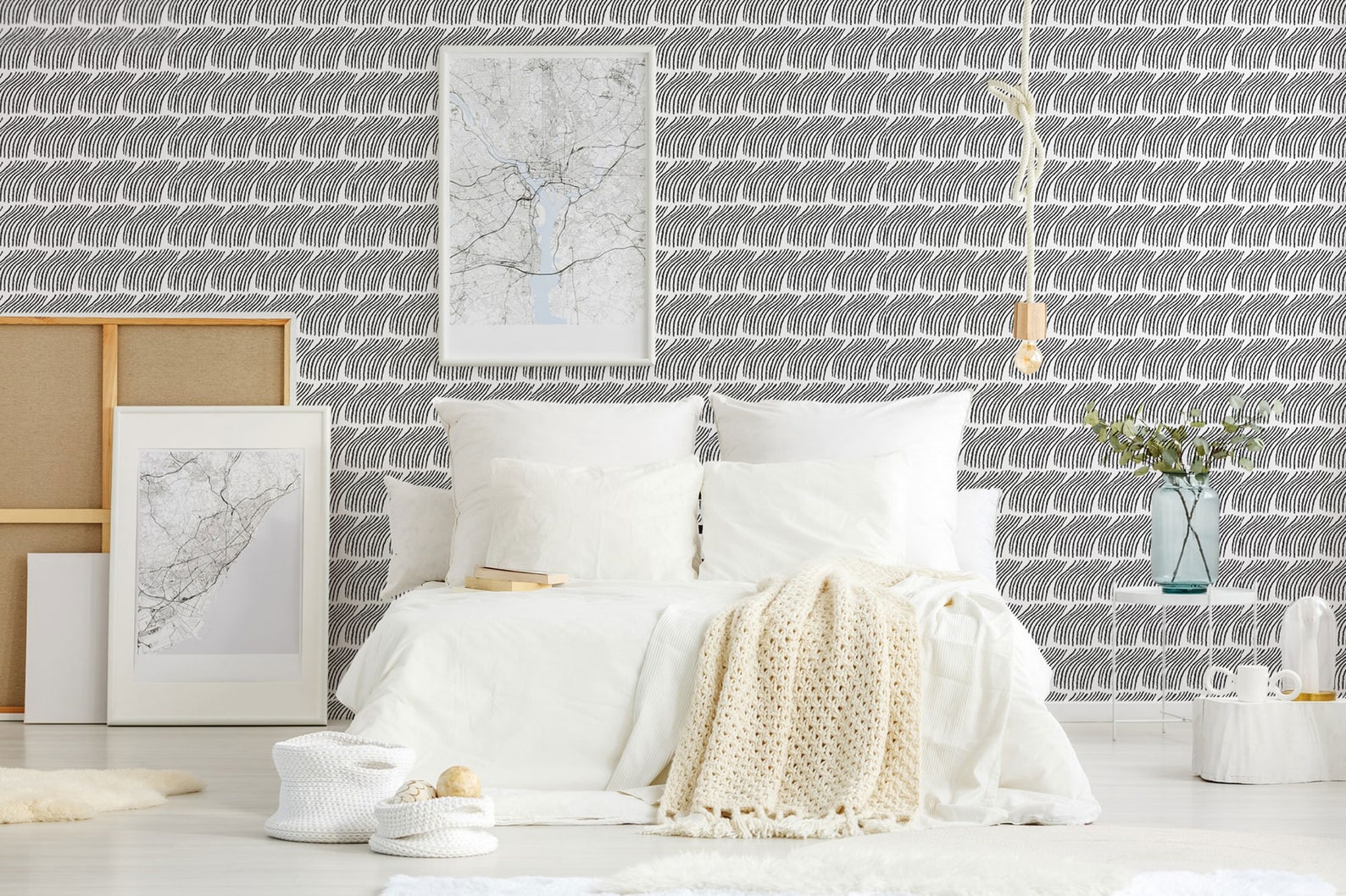 Brush Stroke Peel and Stick Wallpaper / Striped Removable - Etsy