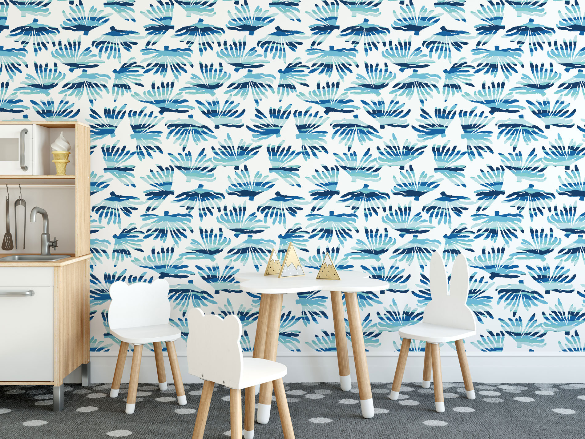 Peel  Stick Wallpaper 3ft x 2ft  Blue Heron Birds Shore Coastal Beach  Sand Seashell Custom Removable Wallpaper by Spoonflower  Walmartcom