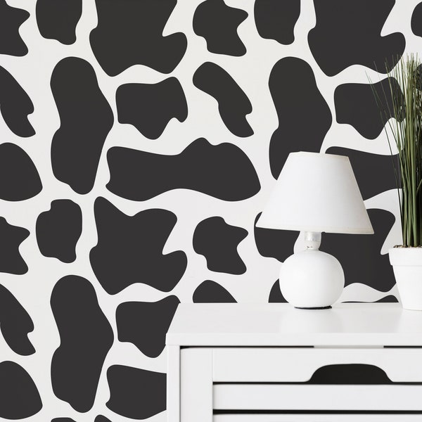 Cow Print Wallpaper - Etsy