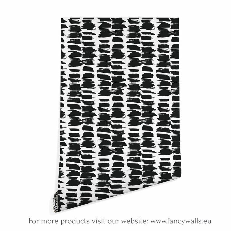 Brush Strokes Peel and Stick Wallpaper / Brush Strokes Stick Etsy