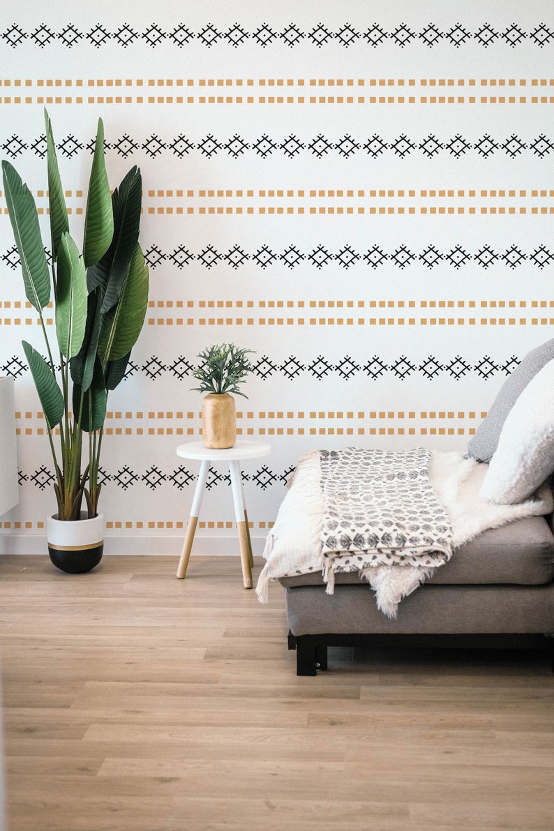 Scandinavian Peel and Stick Wallpaper / Boho Removable - Etsy