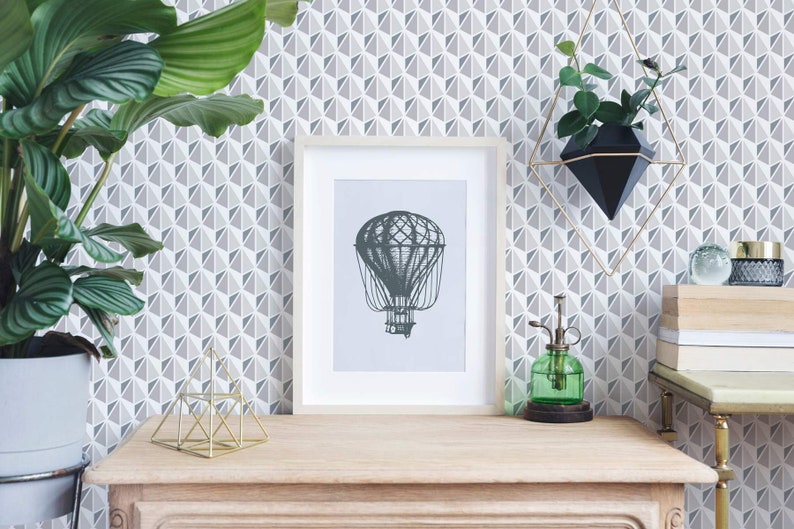 Geometric Peel and Stick Wallpaper / Bold Removable Wallpaper Etsy