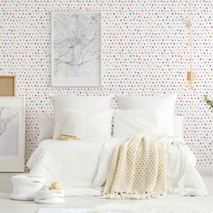 Colorful Polka Dot Removable Wallpaper Design / Self-adhesive | Etsy