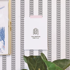 Vertical Striped Peel and Stick wallpaper / Boho Removable wallpaper / Stripe wallpaper - Self-adhesive or Traditional