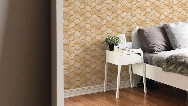 Honeycomb Peel and Stick Wallpaper / Hexagon Removable - Etsy