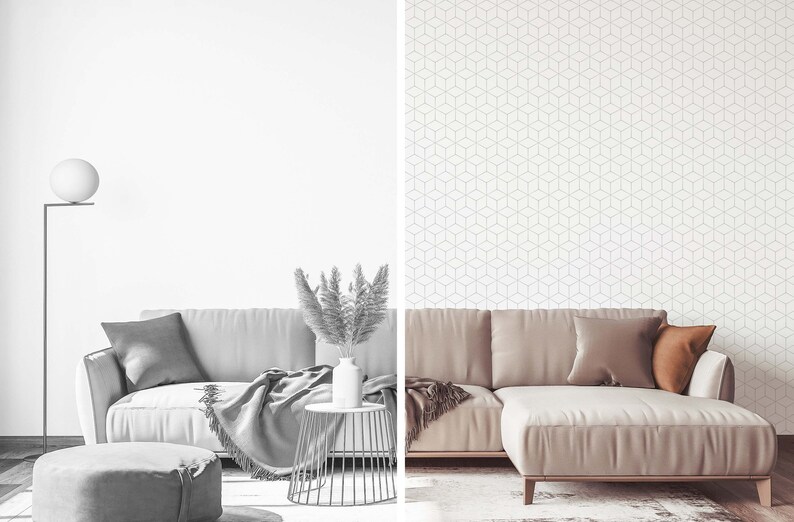 Geometric Peel and Stick Wallpaper by Fancy Walls