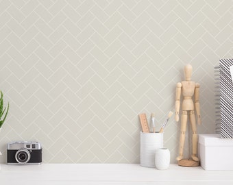 Herringbone Peel and Stick wallpaper / Tile Removable wallpaper / Herringbone wallpaper - Self-adhesive or Traditional