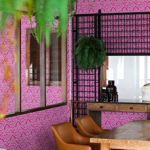 Pink Halloween Peel and Stick Wallpaper, design by Fancy Walls