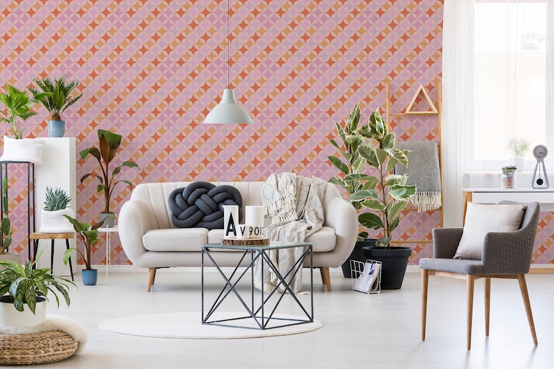 Geometric Retro Removable Wallpaper by Fancy Walls