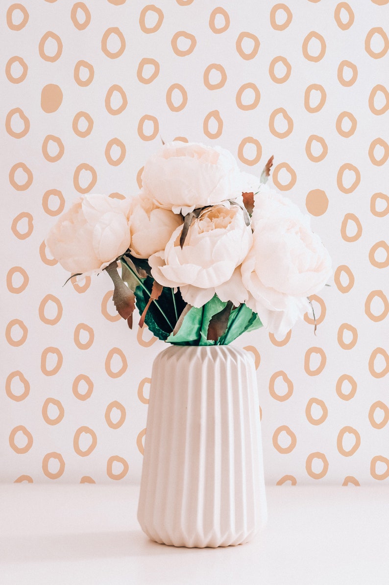 Polka Dot Removable Wallpaper / Polka Dot Pattern Peel and - Etsy