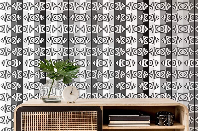 Geometric Peel and Stick Wallpaper / Elegant Removable - Etsy