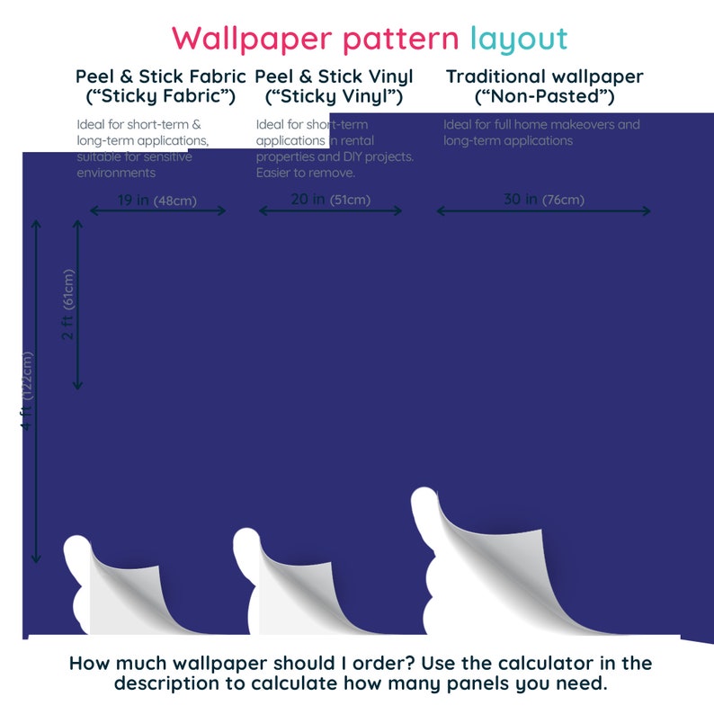 Navy Blue Peel and Stick Wallpaper / Solid Navy Blue Removable Etsy