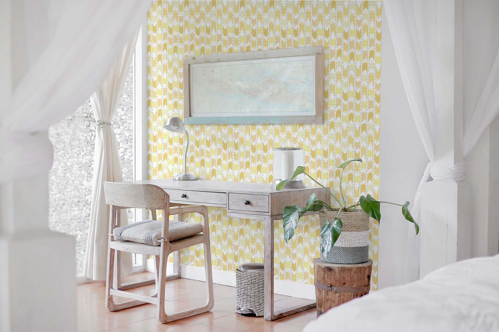 Yellow Patch Peel and Stick Wallpaper / Yellow Patch Stick and Etsy