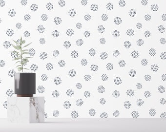 Polka Dot Peel and Stick wallpaper / Dot Removable wallpaper / Minimalist wallpaper - Self-adhesive or Traditional