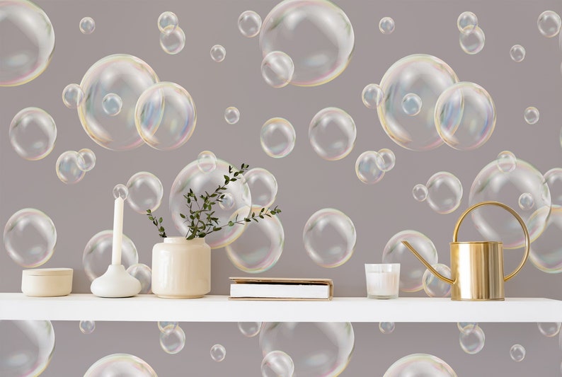 Bubbles Peel and Stick Wallpaper / Circles Removable Wallpaper - Etsy