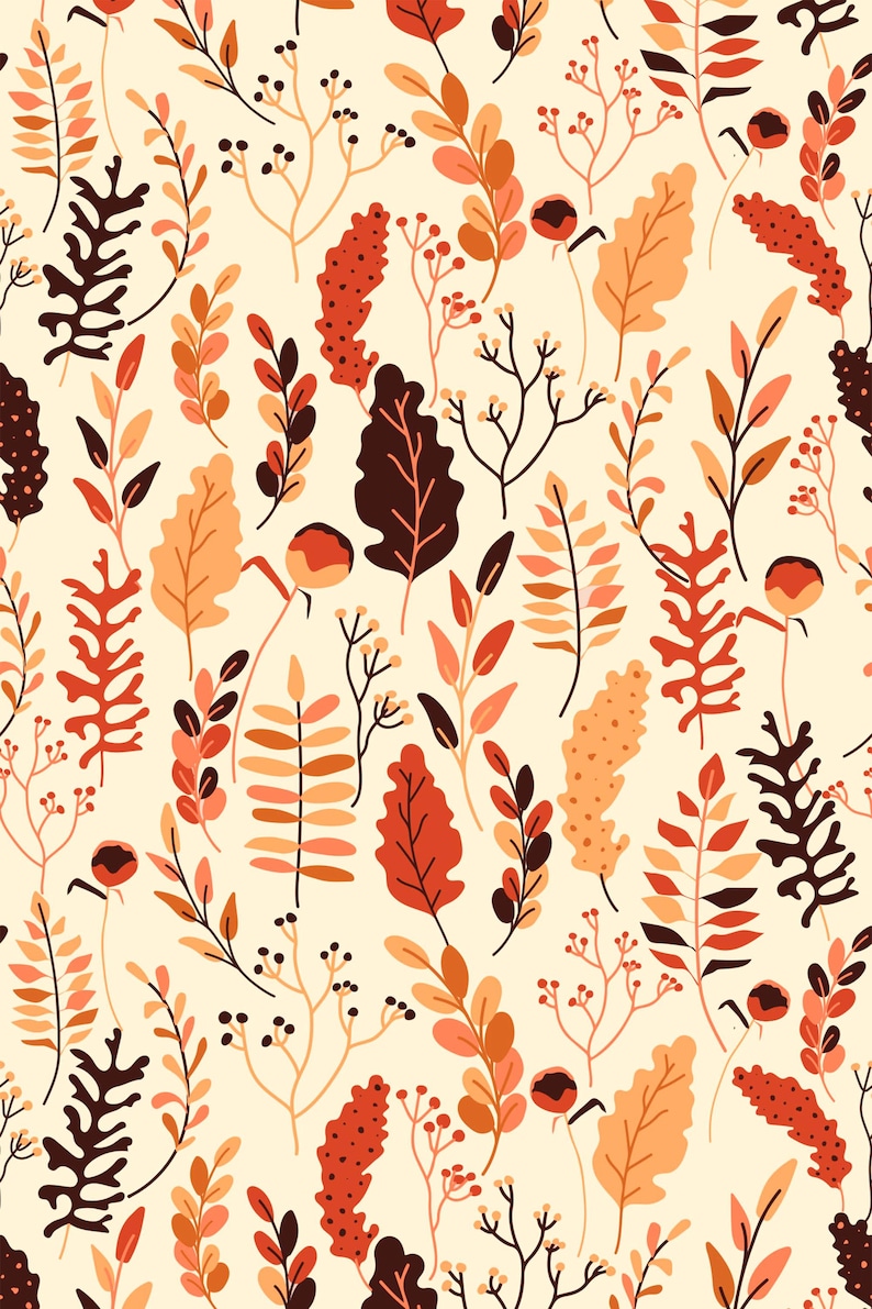 Beige Cozy Fall Peel and Stick Wallpaper / Boho Removable Wallpaper ...