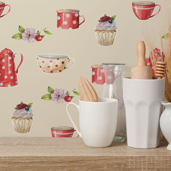 Retro Kitchen Wallpaper Etsy