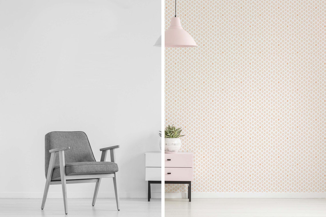 Polka Dot Removable Wallpaper / Polka Dot Pattern Peel and Etsy