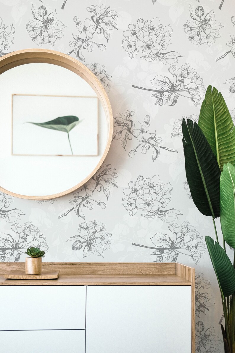 Floral Peel and Stick Wallpaper / Gender Neutral Removable | Etsy