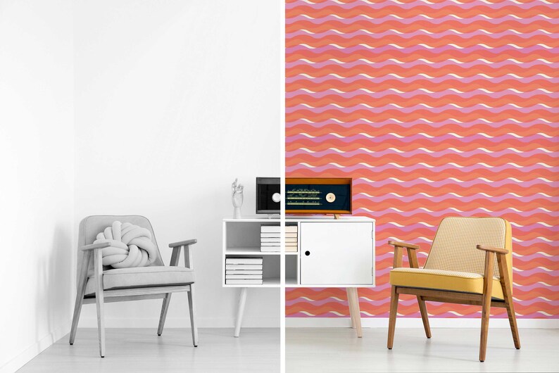 Geometric Peel and Stick Wallpaper by Fancy Walls