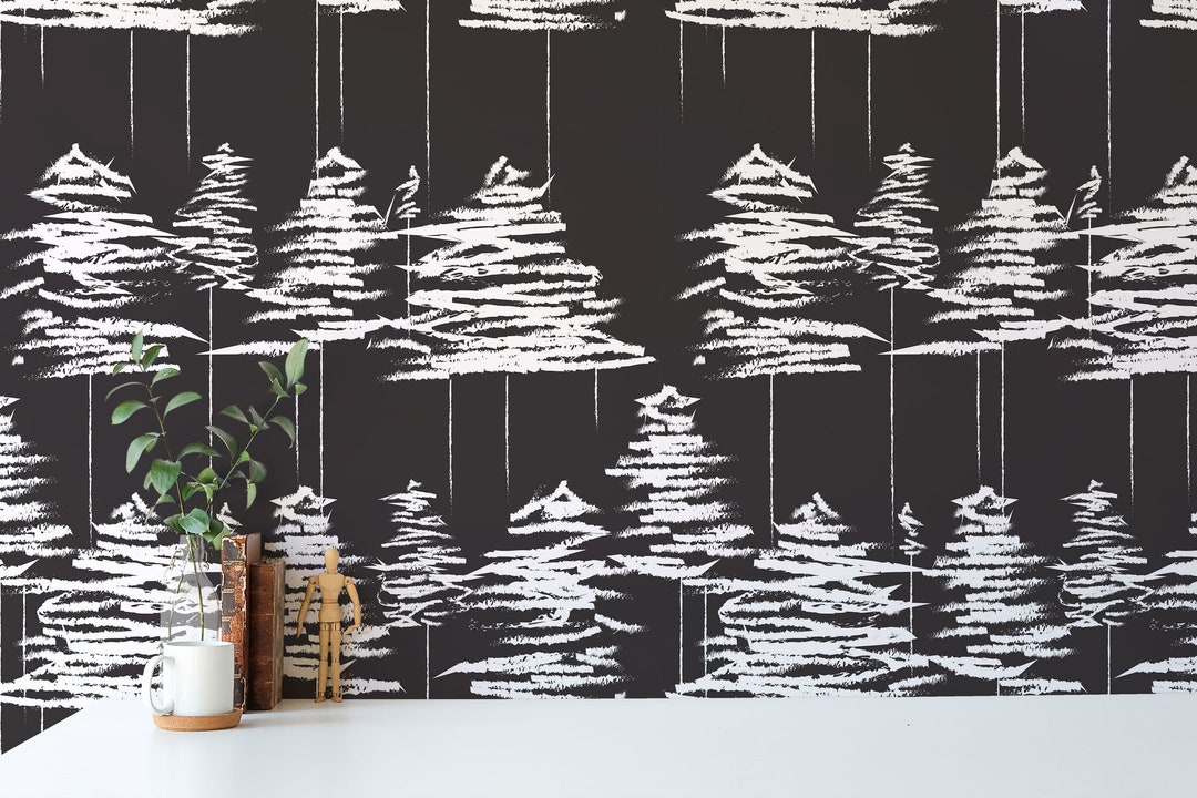 Tree Peel and Stick Wallpaper / Tree Removable Wallpaper / Etsy