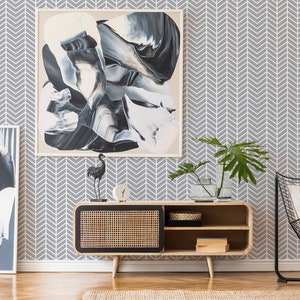 Unpasted Wallpaper - Herringbone Modern by Fancy Walls